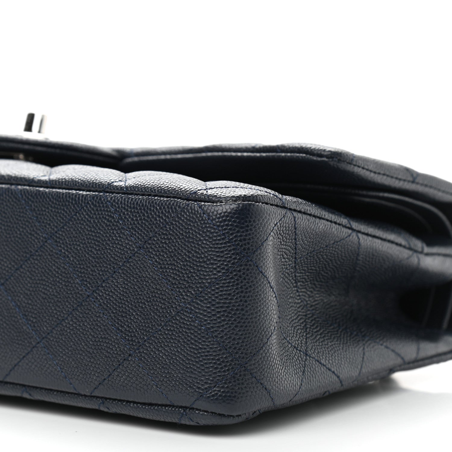 Chanel Caviar Quilted Medium Double Flap Navy 12 of 12