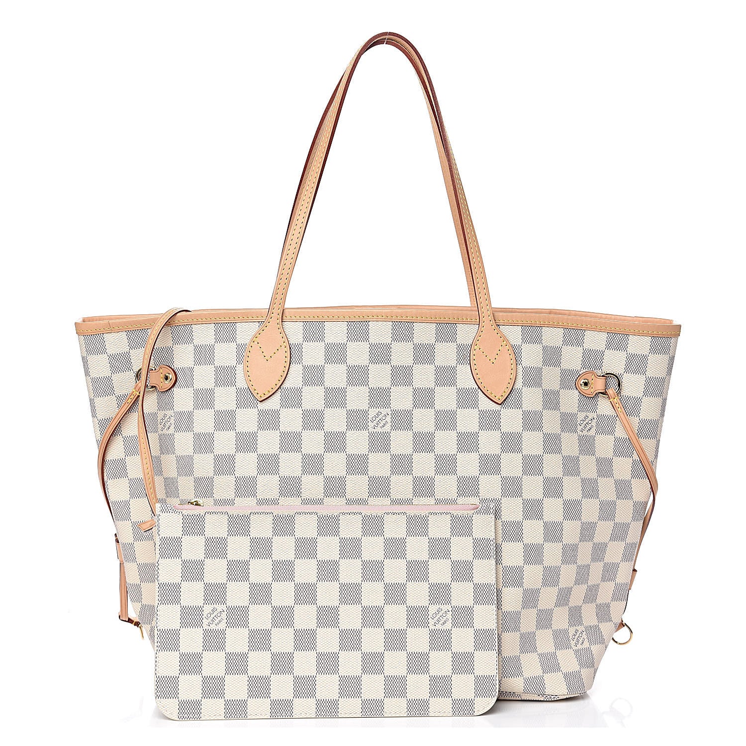 Louis Vuitton Damier Azur Neo Neverfull MM Rose Ballerine 1 of 15