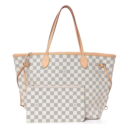 Louis Vuitton Damier Azur Neo Neverfull MM Rose Ballerine 1 of 15