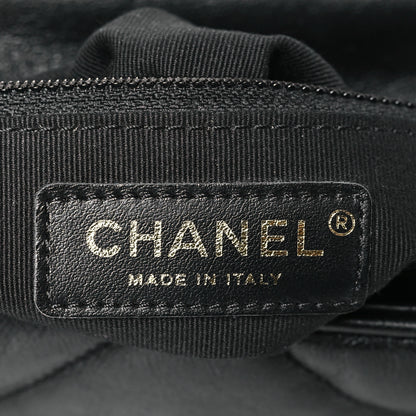 Chanel Lambskin Quilted Small Chain Top Handle Flap Black 7 of 10