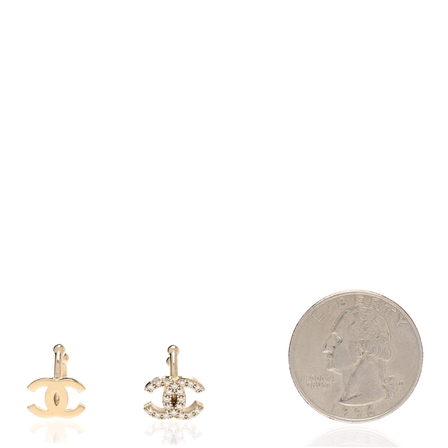 Metal Strass Lip Ring Set Gold