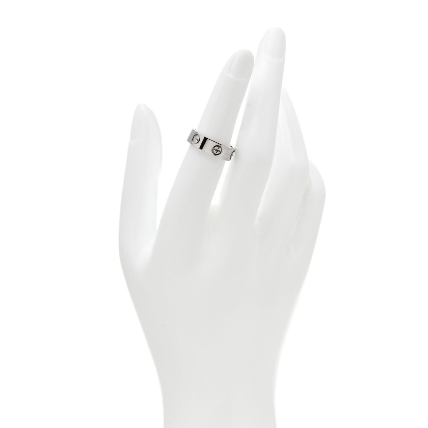 18K White Gold 5.5mm LOVE Ring 51 5.75