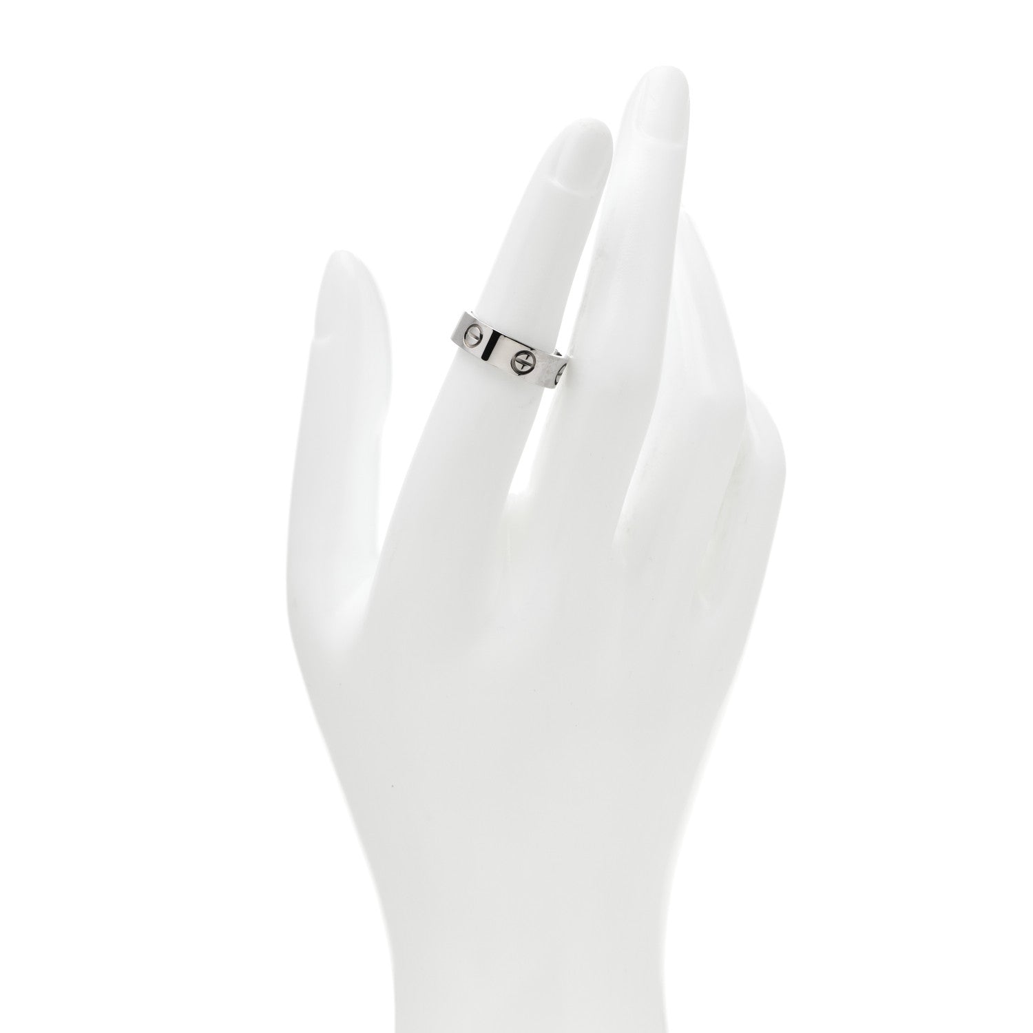 Cartier 18K White Gold 5.5mm LOVE Ring 51 5.75 2 of 5