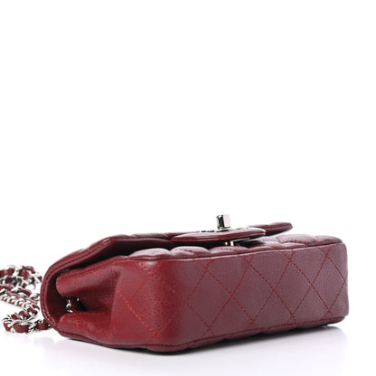 Chanel Caviar Quilted Extra Mini Flap Burgundy 3 of 4