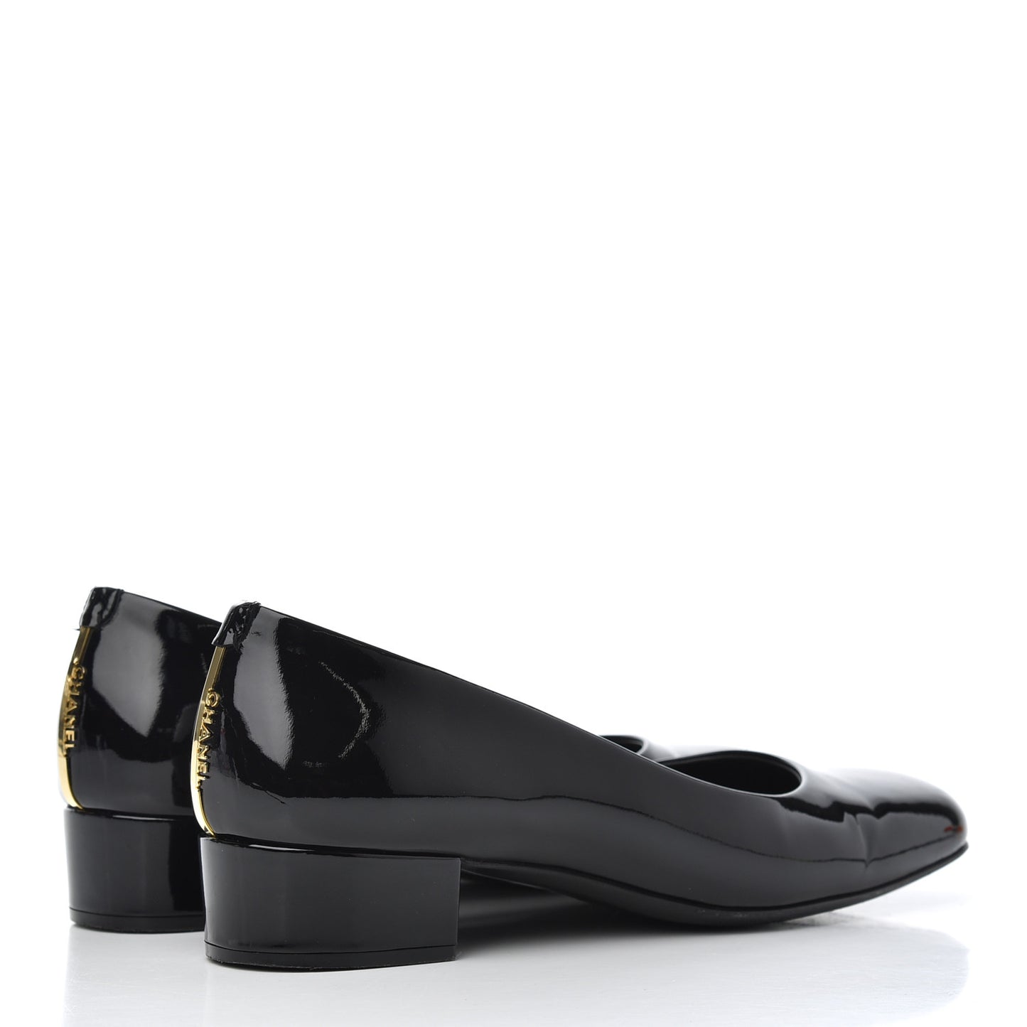 Patent Low Heel Ballerina Pumps 39.5 Black