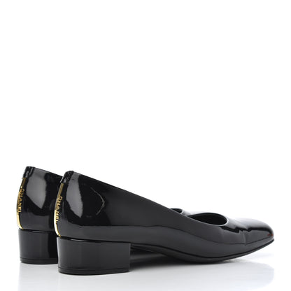 Chanel Patent Low Heel Ballerina Pumps 39.5 Black 4 of 16
