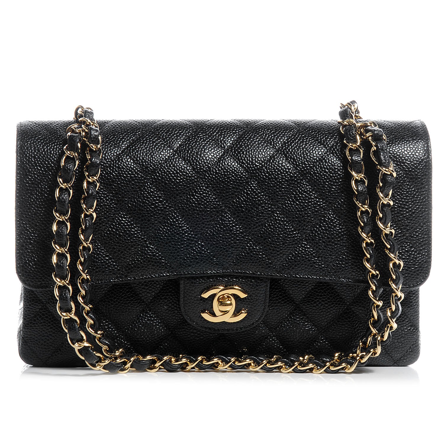 Chanel Caviar Quilted Medium Double Flap Black 1 of 8