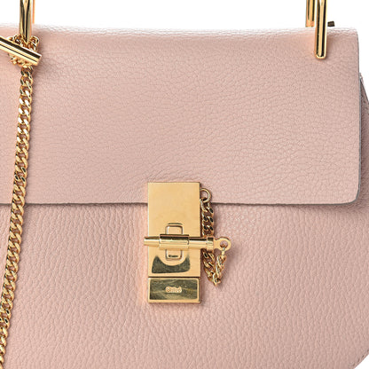 Chloe Grained Lambskin Drew Shoulder Bag Cement Pink 7 of 9