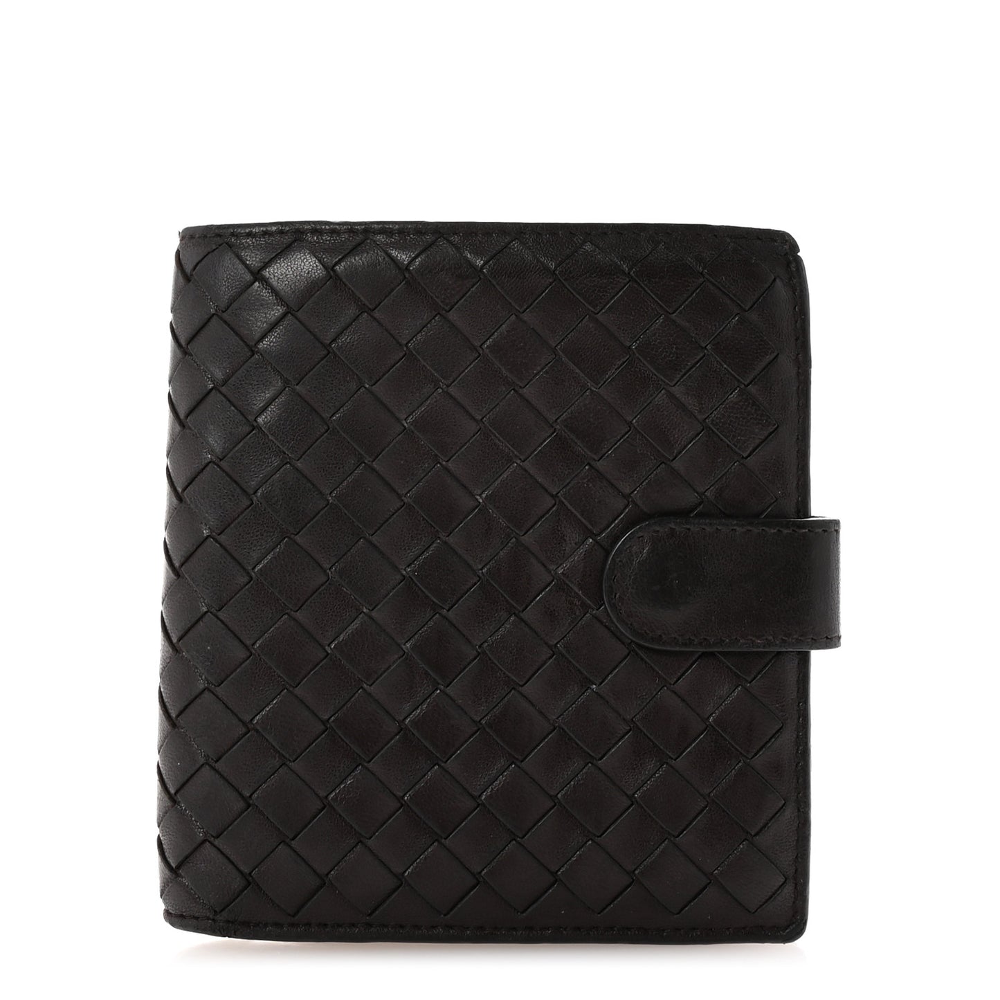 Nappa Intrecciato French Flap Wallet Ebano