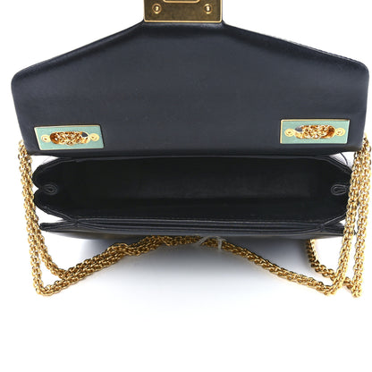 Valentino Garavani Nappa One Stud Chain Clutch Black 5 of 12