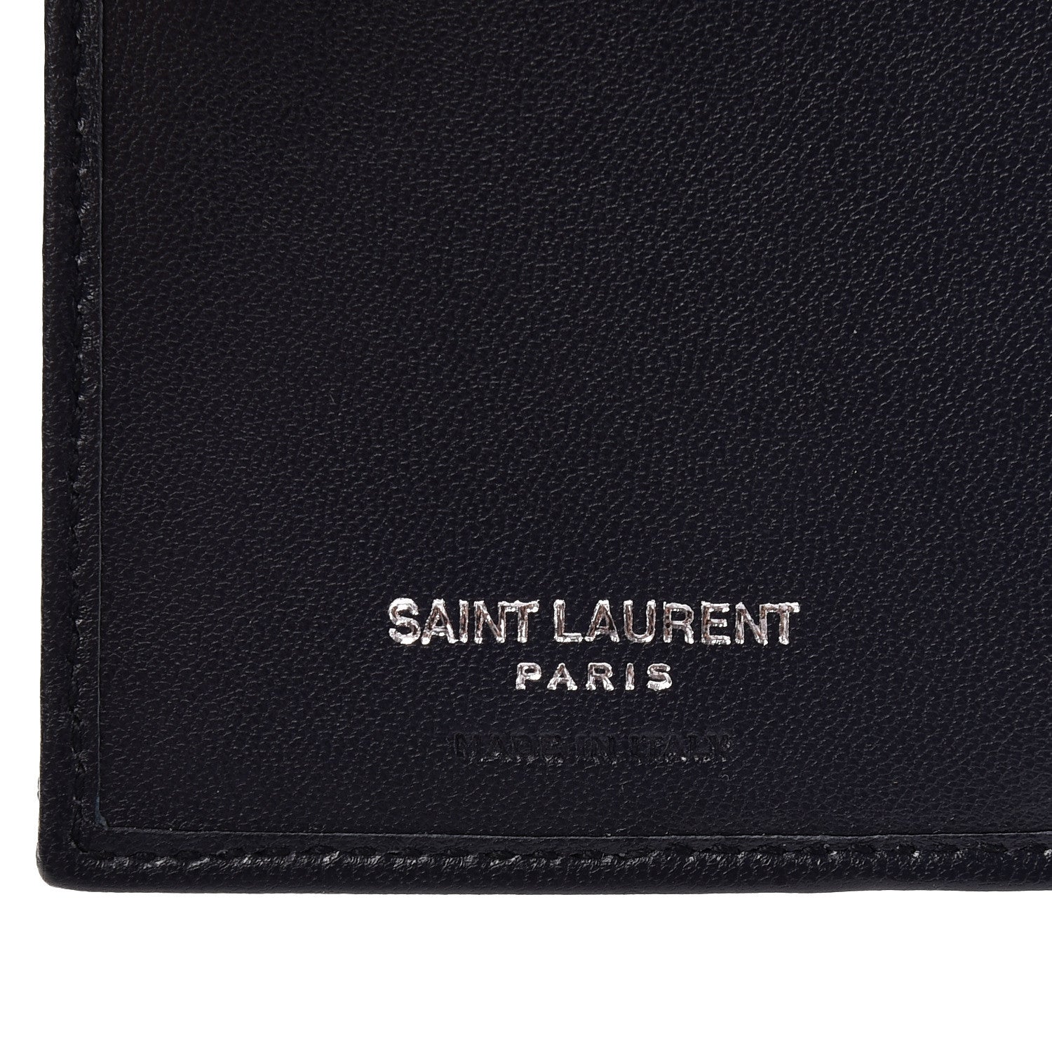 Saint Laurent Lambskin Y Quilted Monogram Compact Loulou Wallet Navy 6 of 7