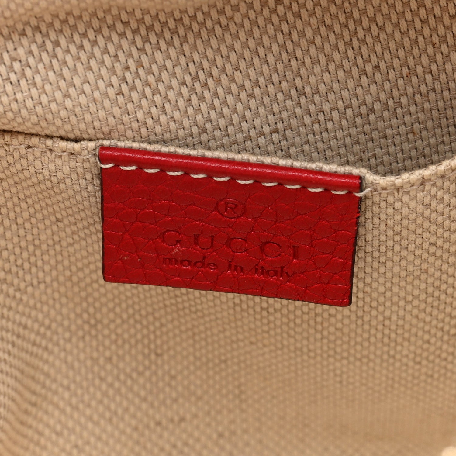 Gucci Pebbled Calfskin Small Soho Disco Bag Vibrant Red 6 of 10