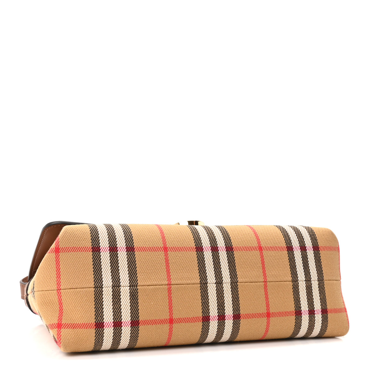 Burberry Coated Canvas Calfskin Vintage Check Note Crossbody Bag Antique Yellow 4 of 10