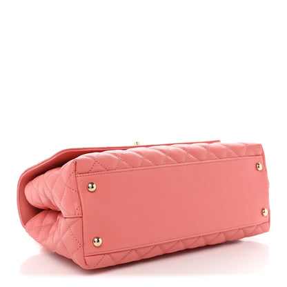Chanel Caviar Quilted Small Coco Handle Flap Pink 4 of 10