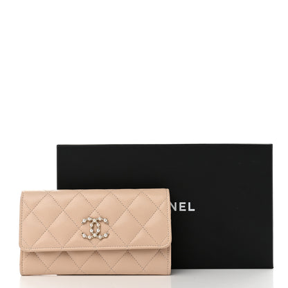 Chanel Caviar Pearl Quilted Coco Candy Wallet Beige 9 of 9