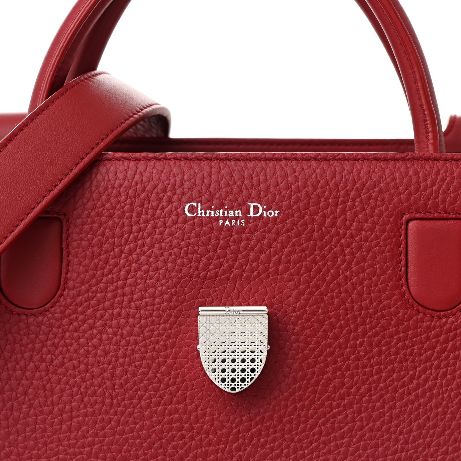 Christian Dior Grained Calfskin Large Diorever Flap Red 9 of 11