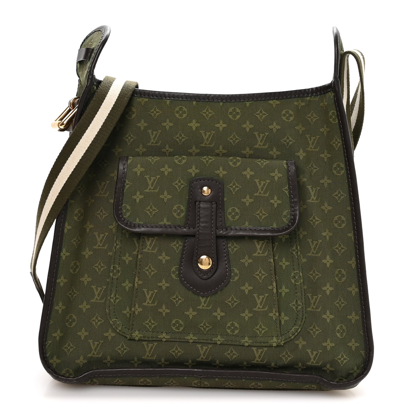 Mini Monogram Besace Mary Kate Kaki