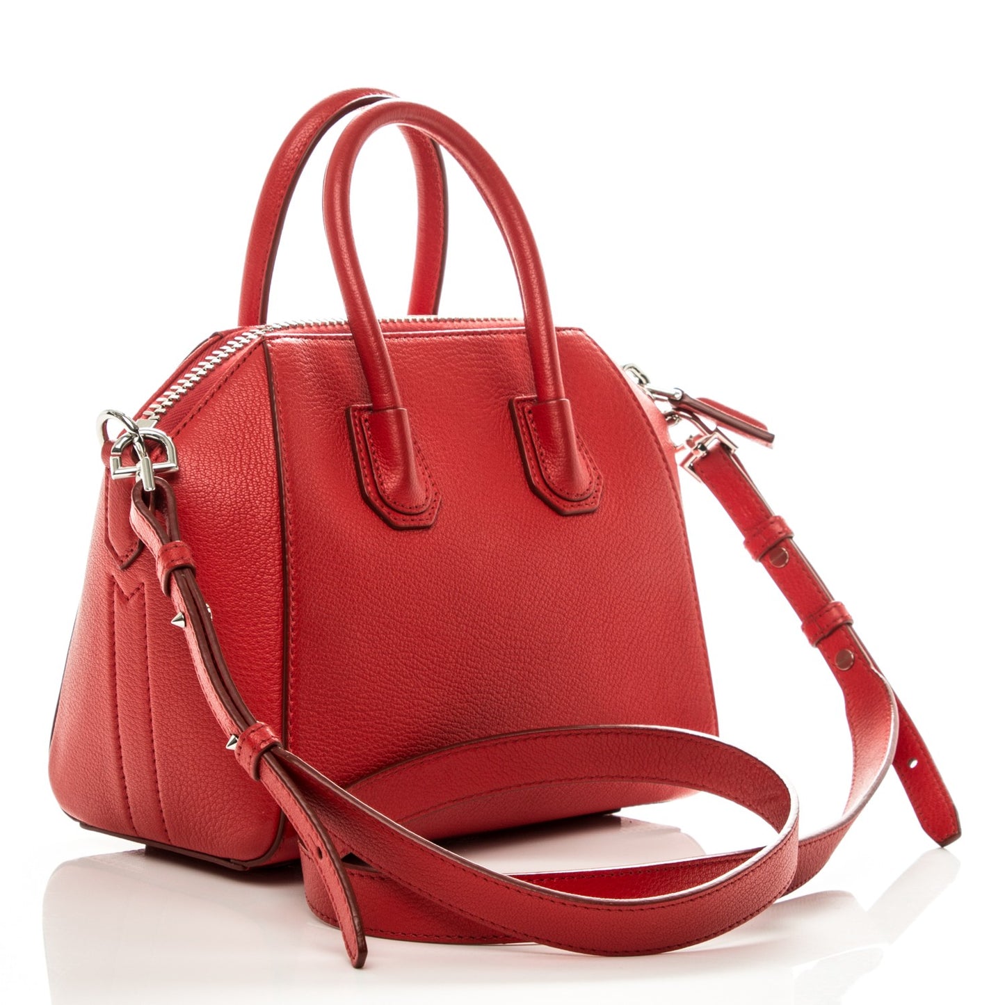 Sugar Goatskin Mini Antigona Medium Red