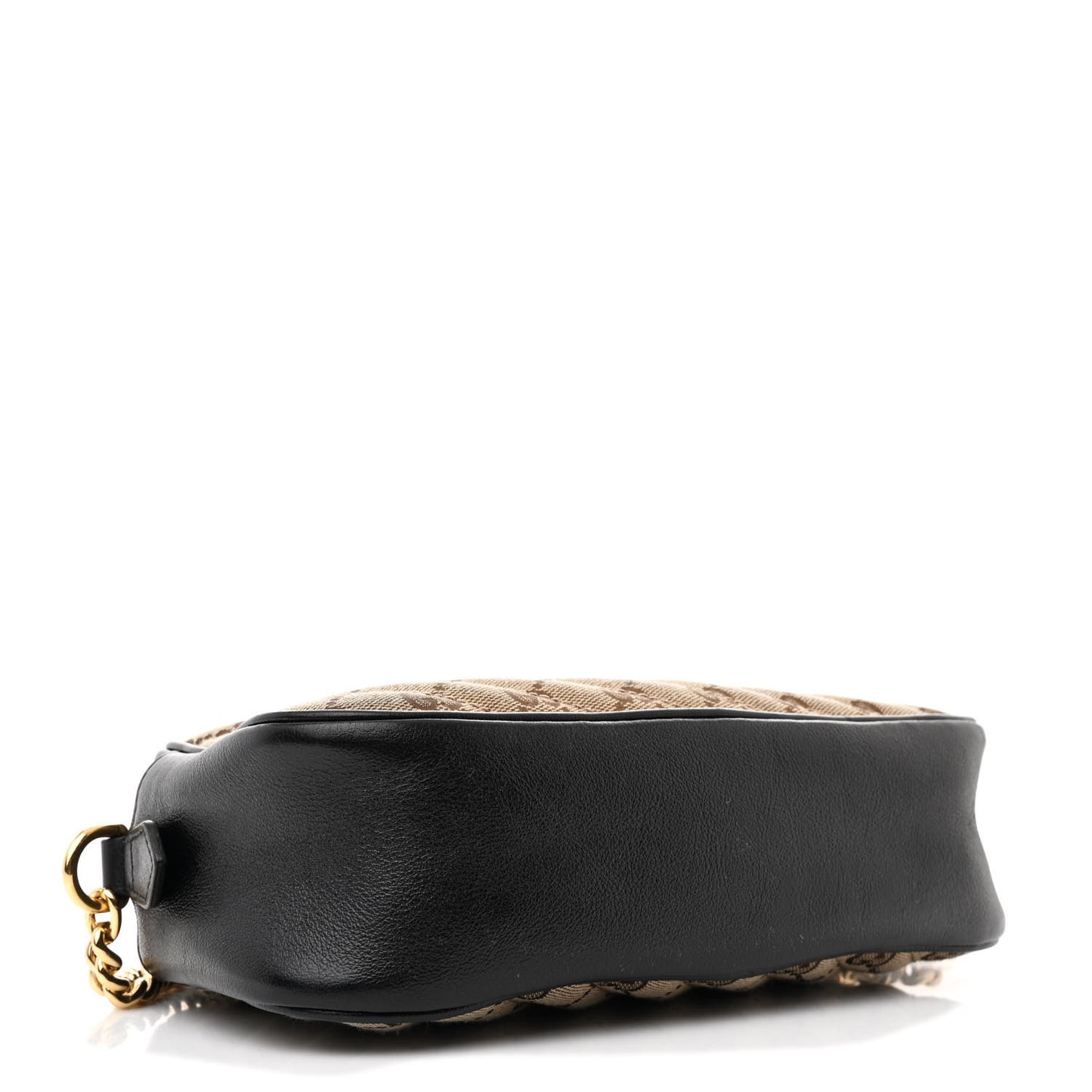 Monogram Matelasse Diagonal Small GG Marmont Chain Shoulder Bag Beige Black