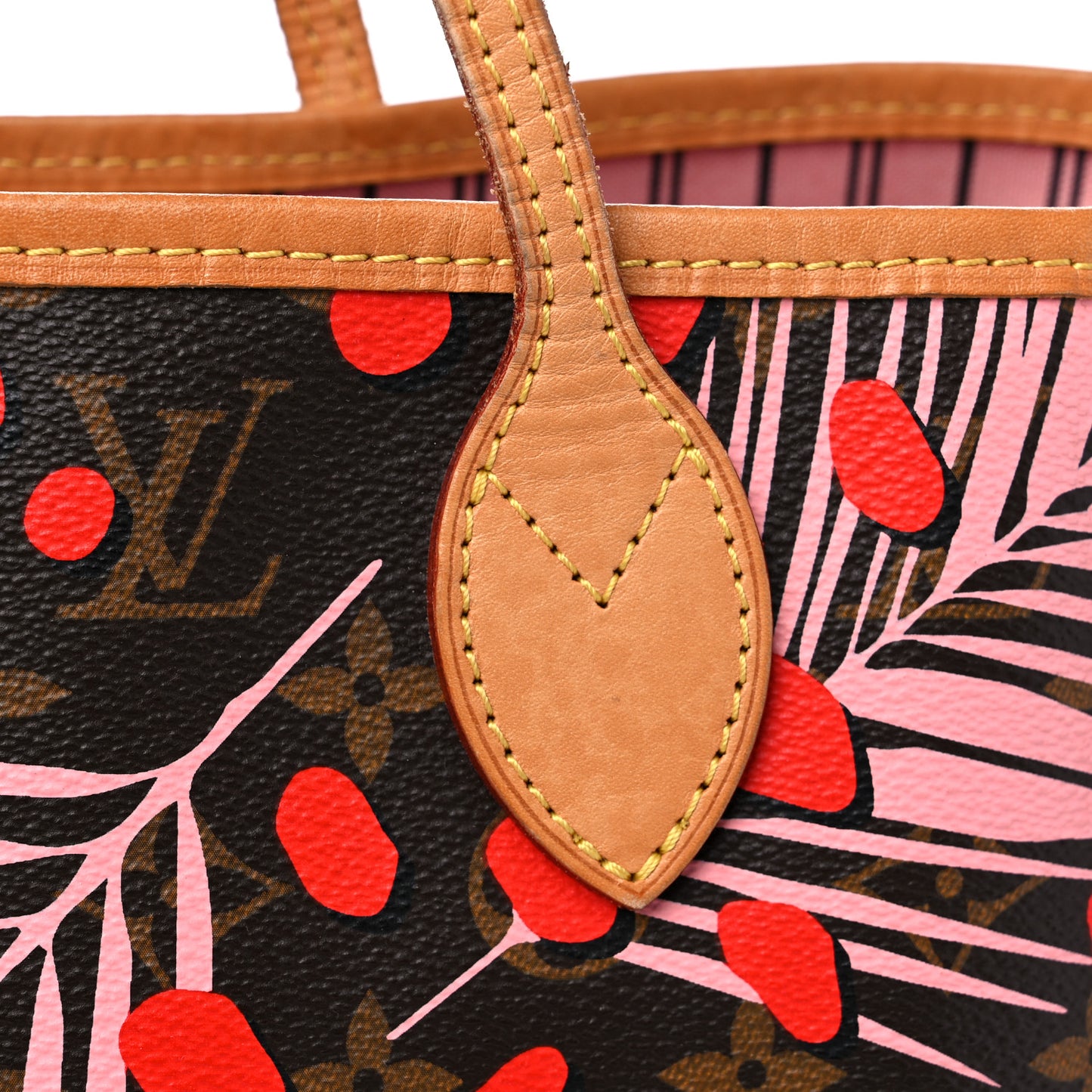 Monogram Jungle Dots Neo Neverfull MM Sugar Pink Poppy