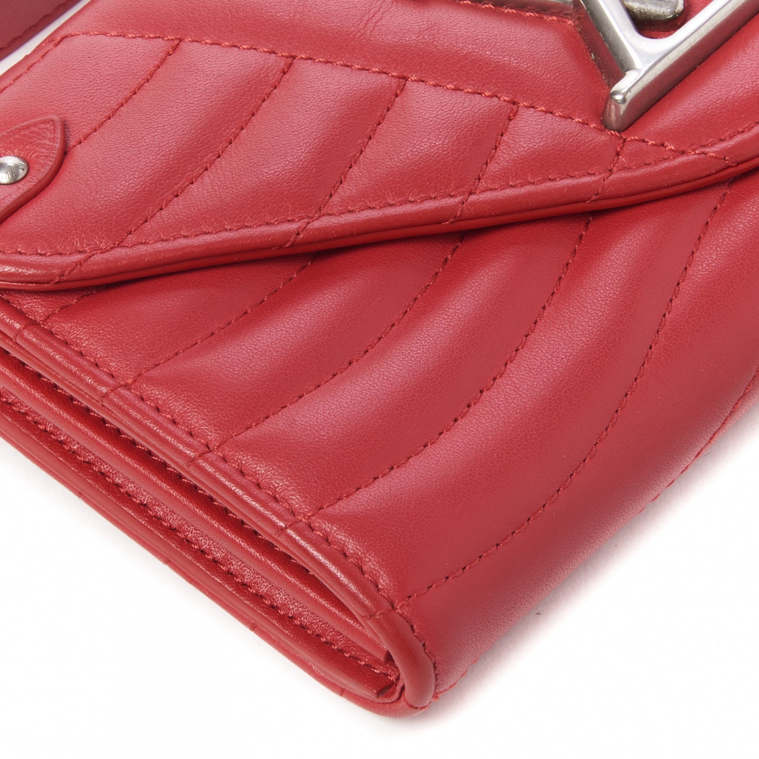 Louis Vuitton Calfskin New Wave Long Wallet Rouge 5 of 9