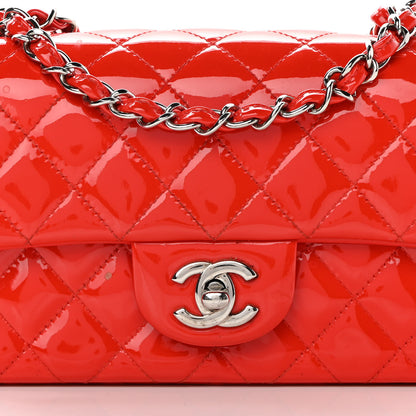Chanel Patent Calfskin Quilted Mini Rectangular Flap Red 8 of 14