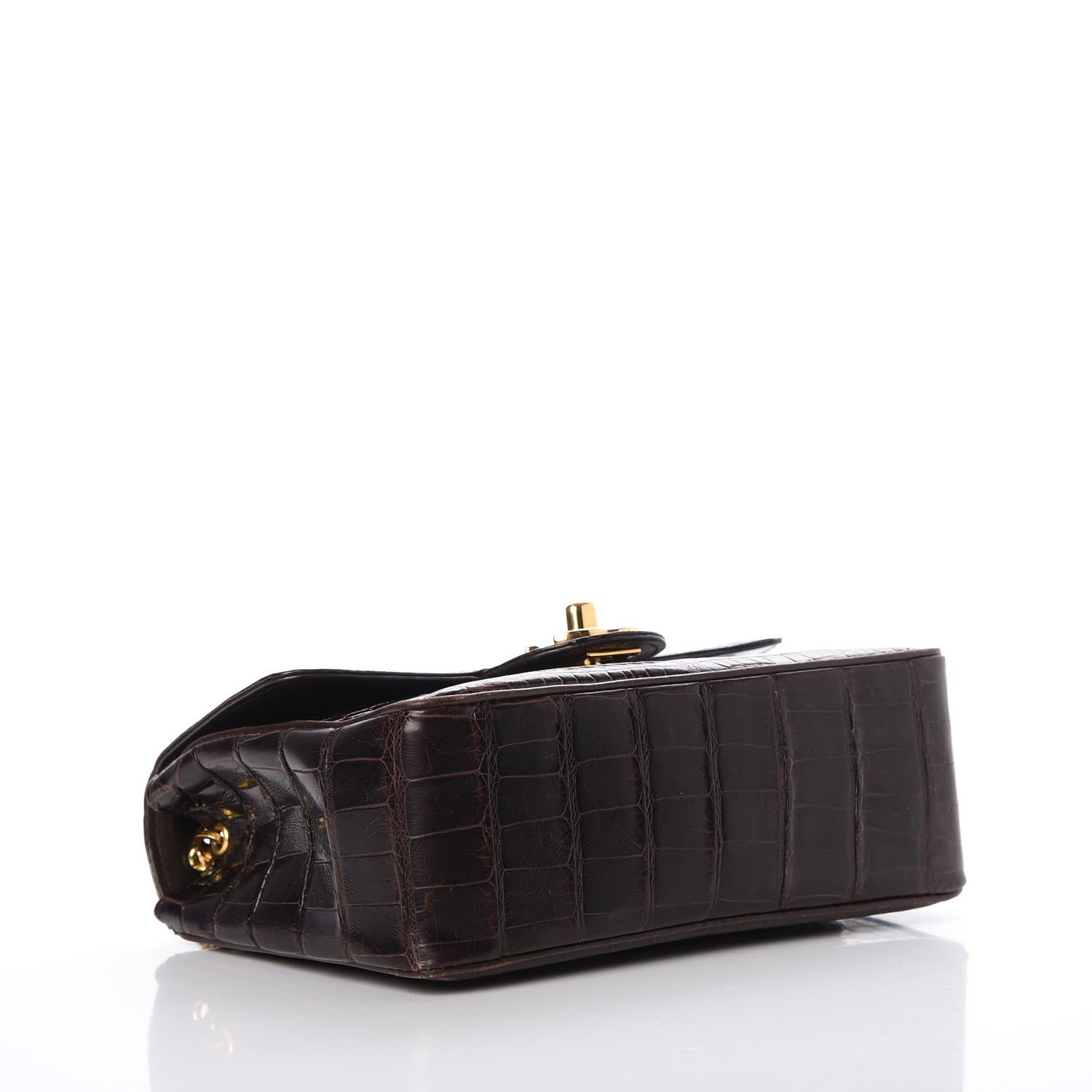 Chanel Alligator Mini Square Flap Dark Brown 4 of 8