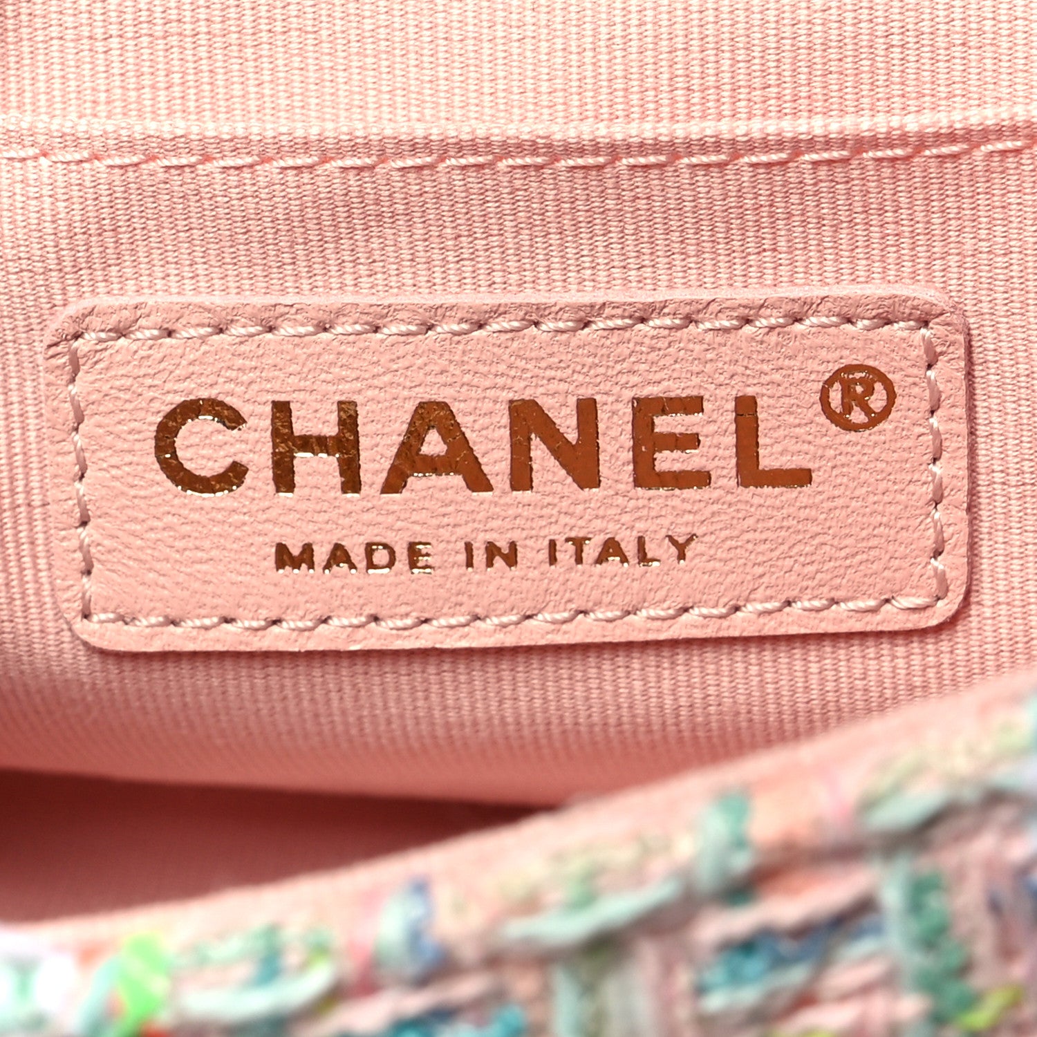 Chanel Tweed Quilted Baywatch Top Handle Flap Light Pink Green Orange Purple 6 of 10