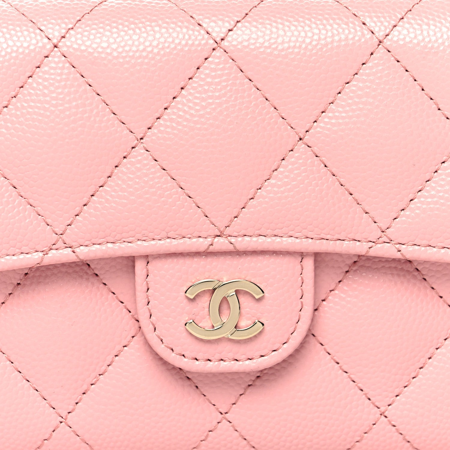 Chanel Caviar Quilted Medium Flap Wallet Pink 10 of 11