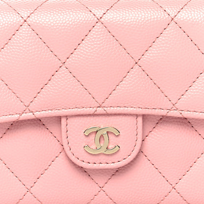 Chanel Caviar Quilted Medium Flap Wallet Pink 10 of 11