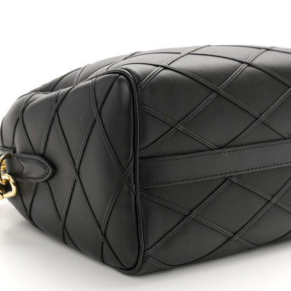 Louis Vuitton Lambskin Malletage Speedy Bandouliere 25 Black 8 of 9