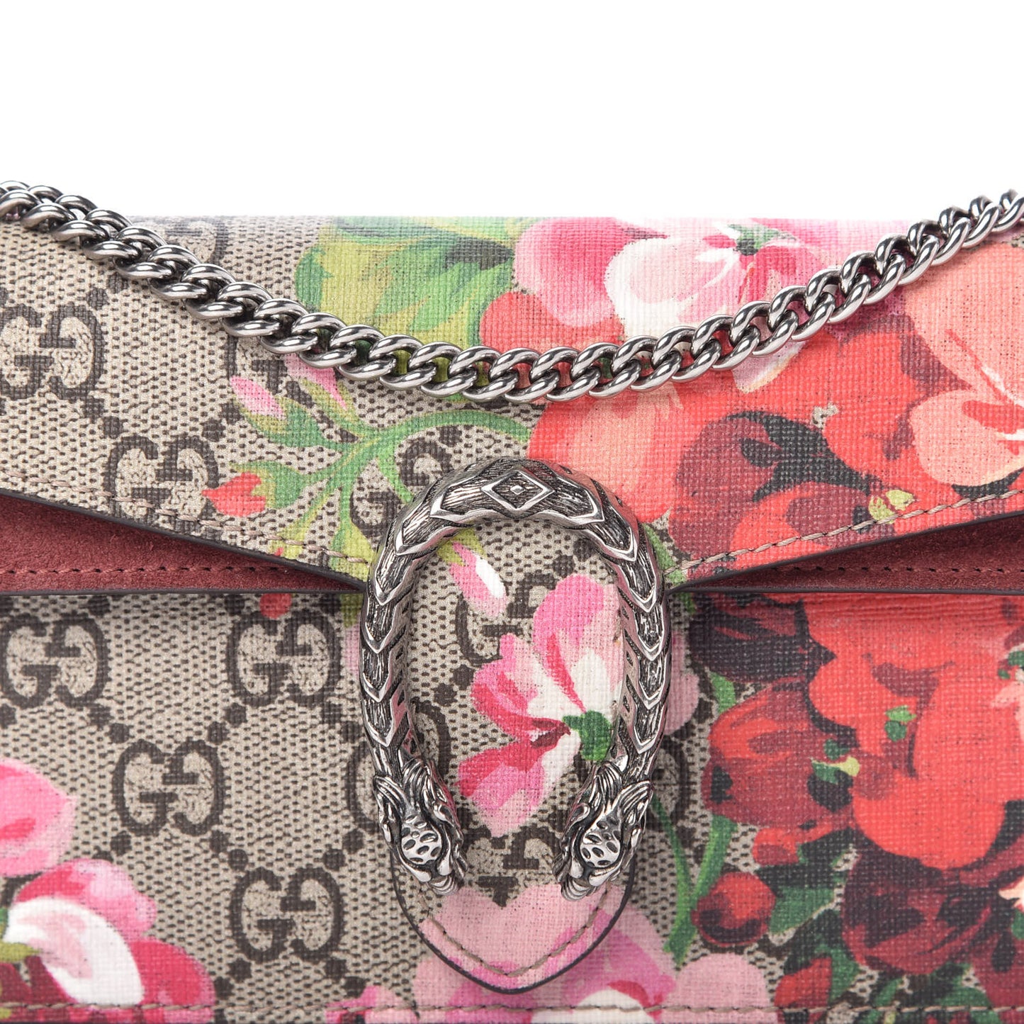 GG Supreme Monogram Blooms Super Mini Dionysus Shoulder Bag Beige Multicolor Dry Rose