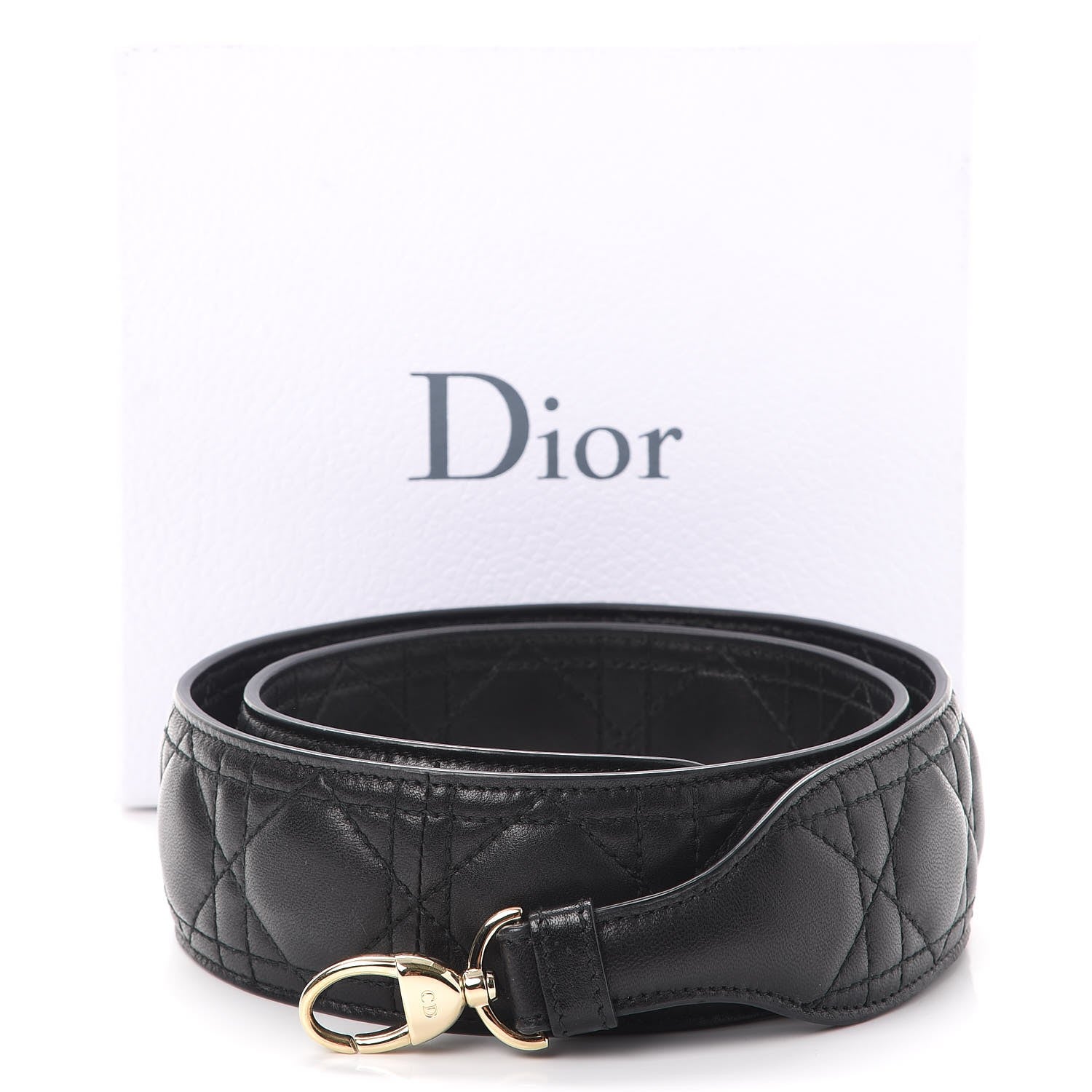 Christian Dior Lambskin Cannage Shoulder Strap Black 4 of 4