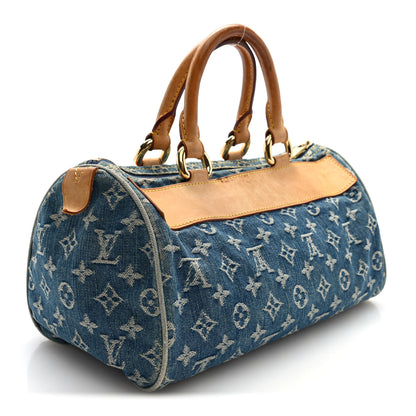 Louis Vuitton Monogram Denim Neo Speedy Blue 3 of 11