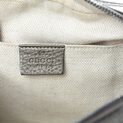 Gucci Metallic Pebbled Calfskin Small Soho Disco Bag Sasso 6 of 12
