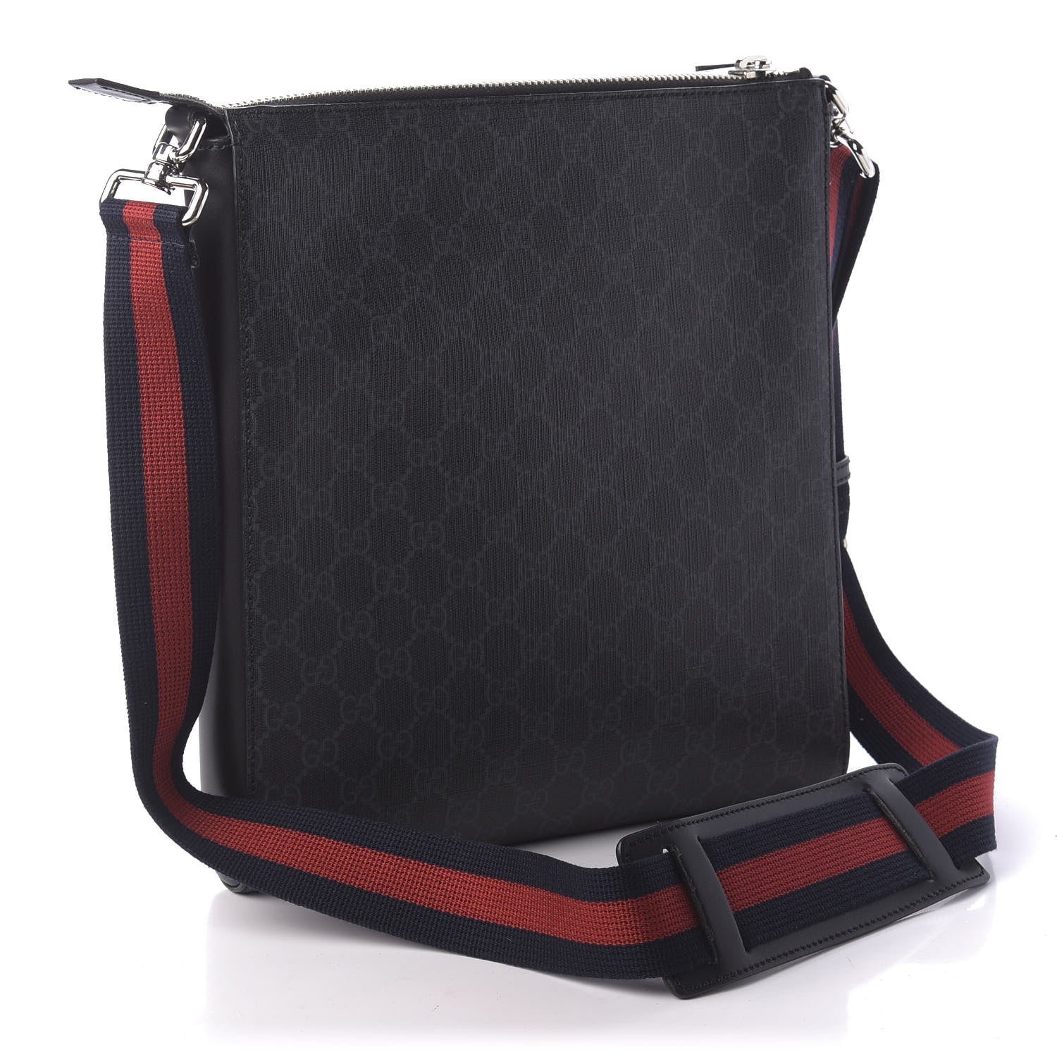 Gucci GG Supreme Monogram Night Courrier Flat Messenger Bag Black Multicolor 3 of 10