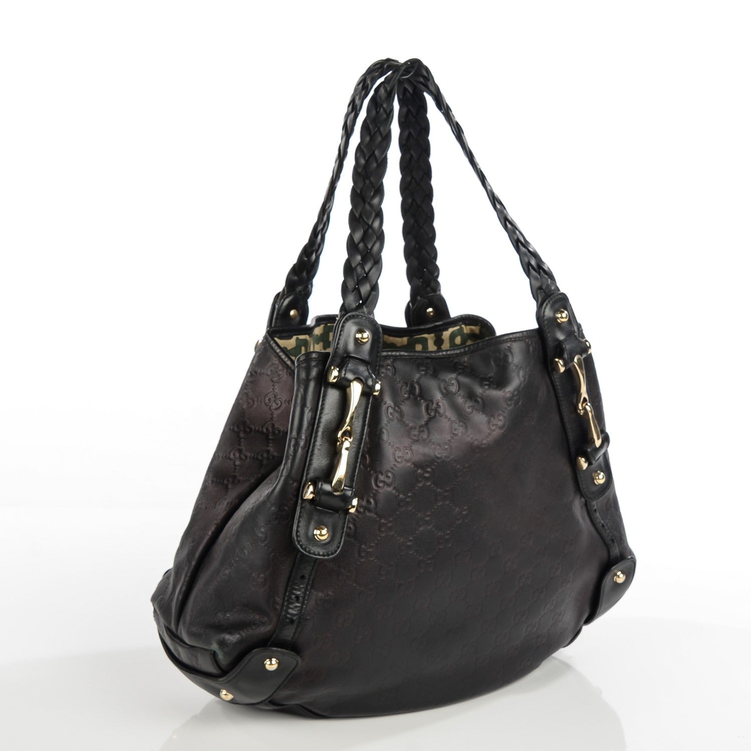 Gucci Guccissima Medium Pelham Shoulder Bag Black 3 of 8