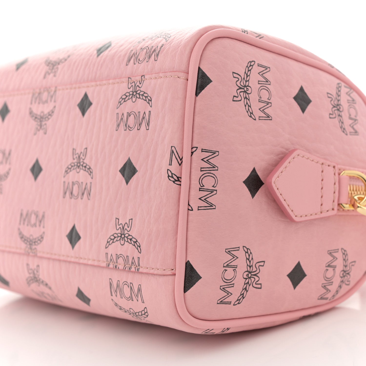 MCM Visetos Small Ella Boston Bag Soft Pink 10 of 10