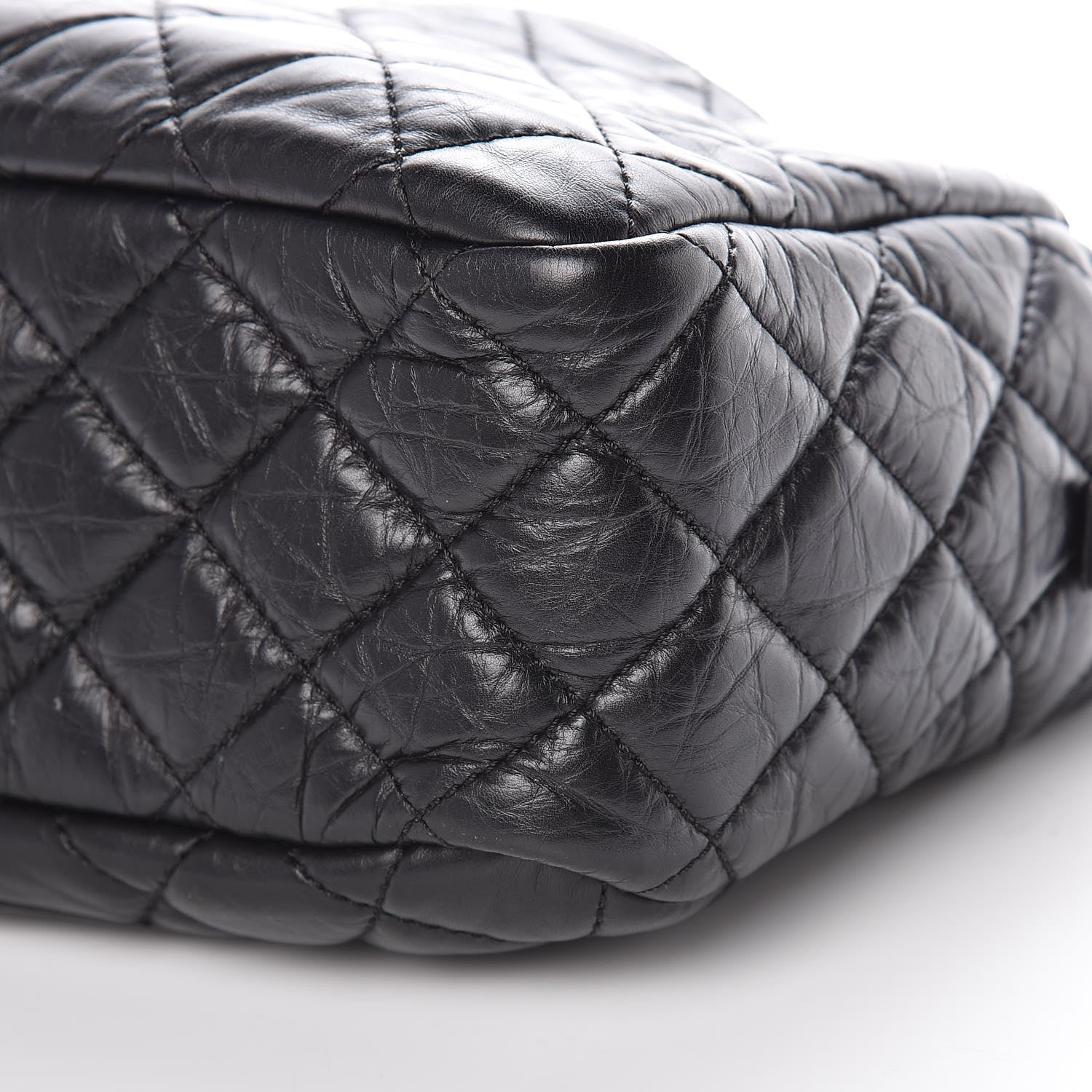 Chanel Aged Calfskin Quilted Medium Reissue Camera Case Black 9 of 13