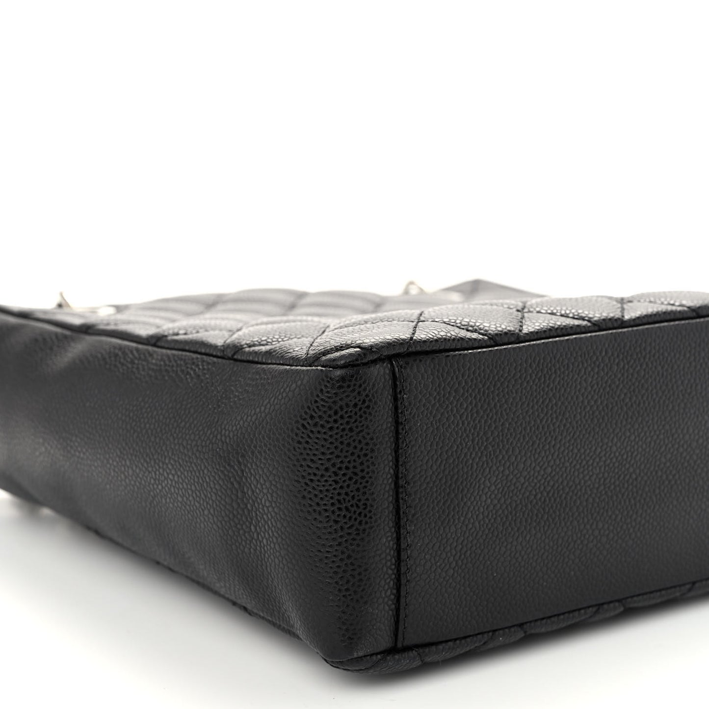 Caviar Quilted Petit Shopping Tote PST Black