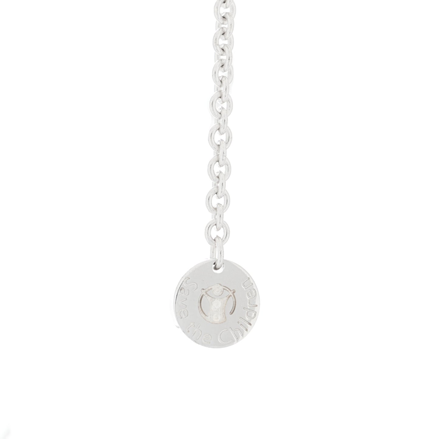 Sterling Silver Ceramic Save The Children Pendant Necklace