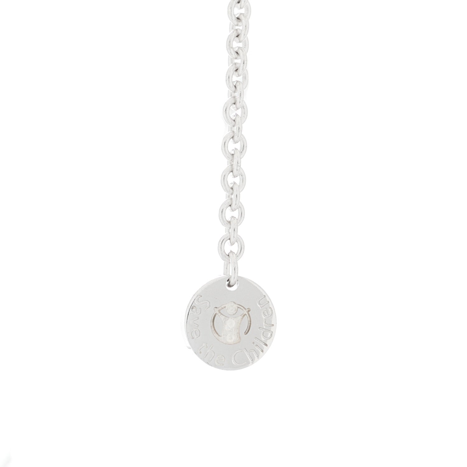 Bulgari Sterling Silver Ceramic Save The Children Pendant Necklace 5 of 7