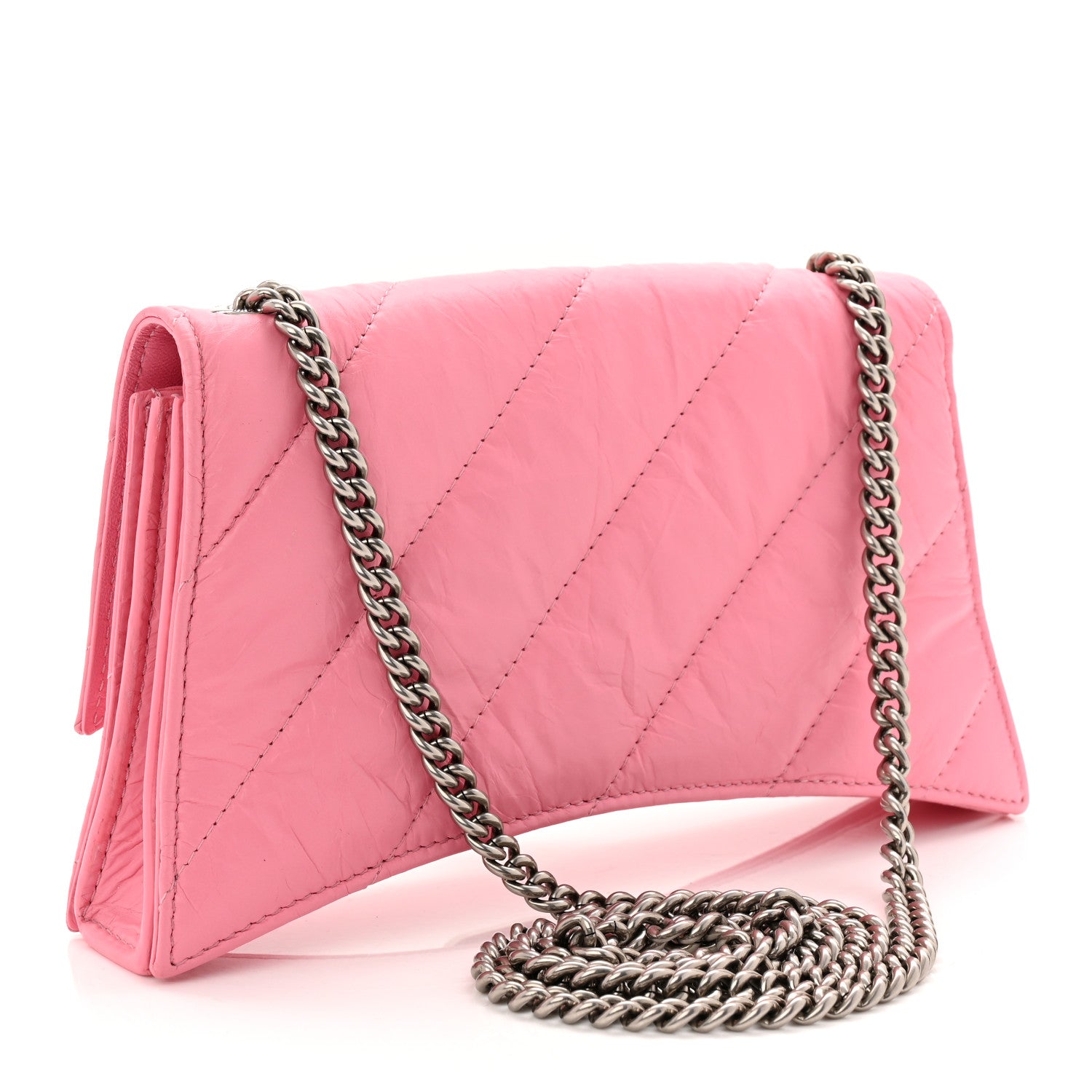 Balenciaga Crushed Calfskin Quilted XS Crush Chain Bag Sweet Pink 3 of 10