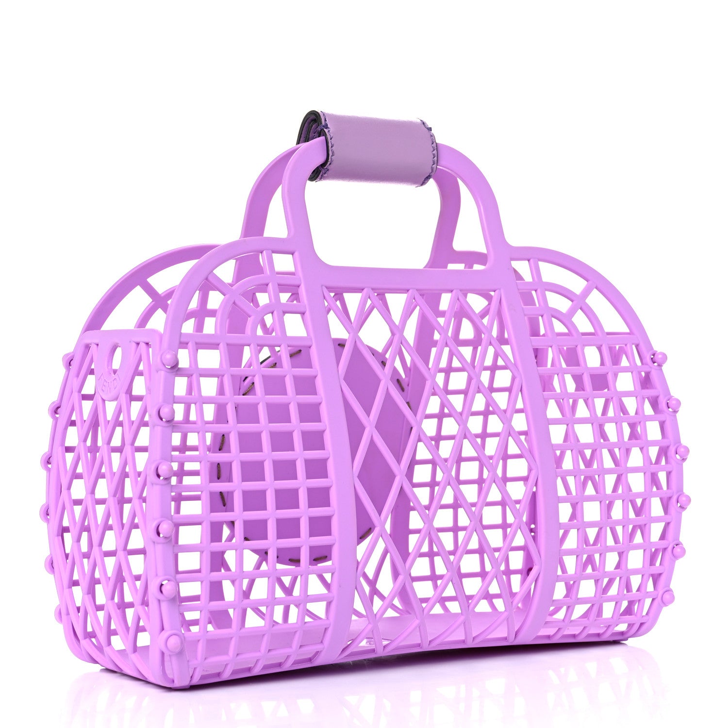 Fendi Recycled Plastic Vitello Liberty Matte Small Fendi Basket Violetta 3 of 13