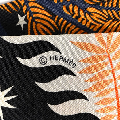 Hermes Silk Sous Le Charme D Orphee Twilly Black Orange Creme 4 of 4