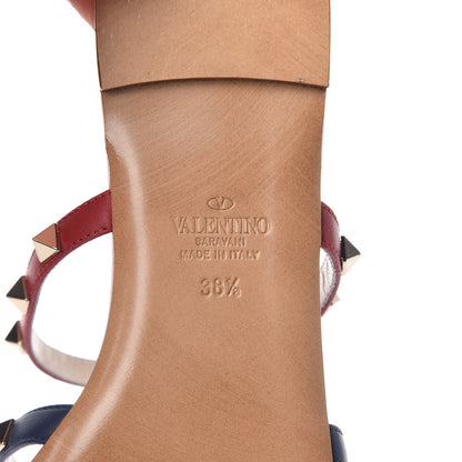Valentino Garavani Calfskin Rockstud Caged Flat Slide Sandals 38.5 Multicolor 6 of 8