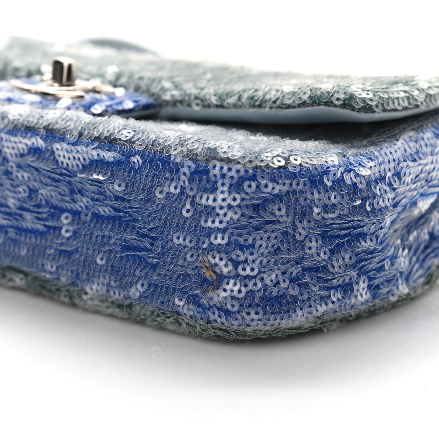 Sequin Mini Waterfall Flap Light Blue