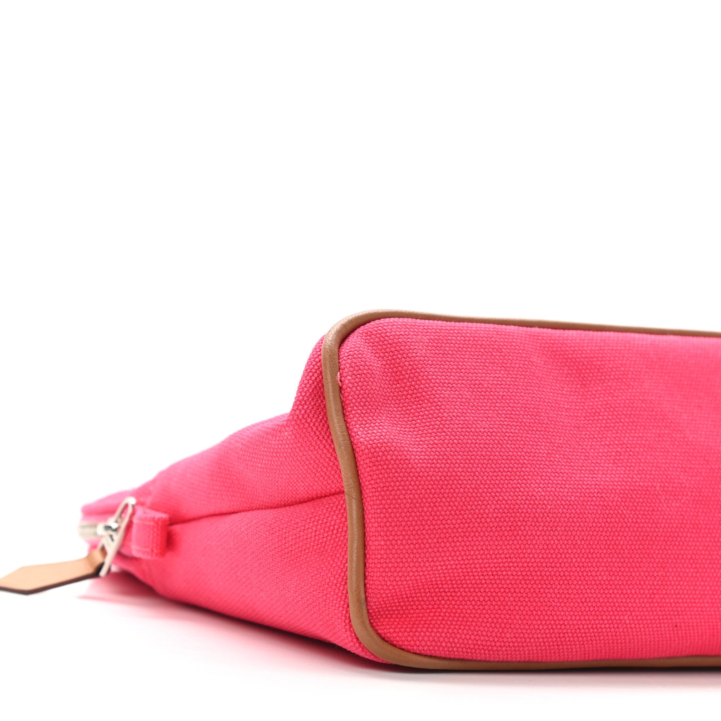 Cotton Canvas Mini Bolide Travel Cosmetic Pouch Hibiscus