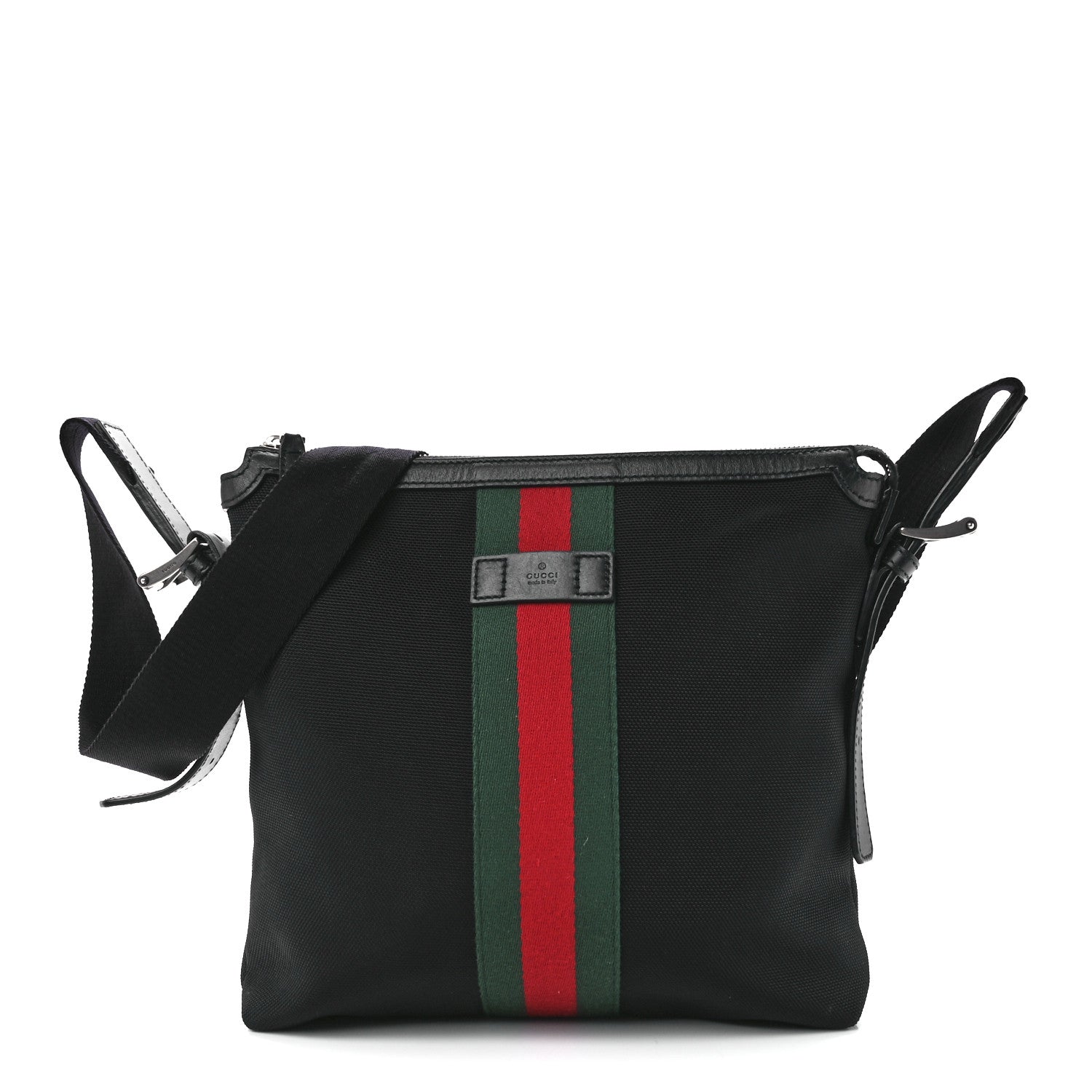 Gucci Techno Canvas Web Messenger Bag Black 1 of 12