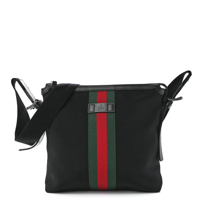 Gucci Techno Canvas Web Messenger Bag Black 1 of 12